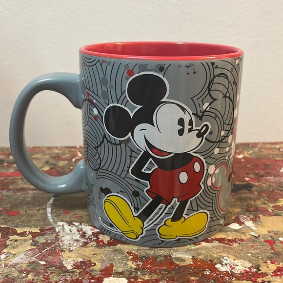 Disney Silver Buffalo Large Grey Mickey Mouse Mug - Picture 1 of 10